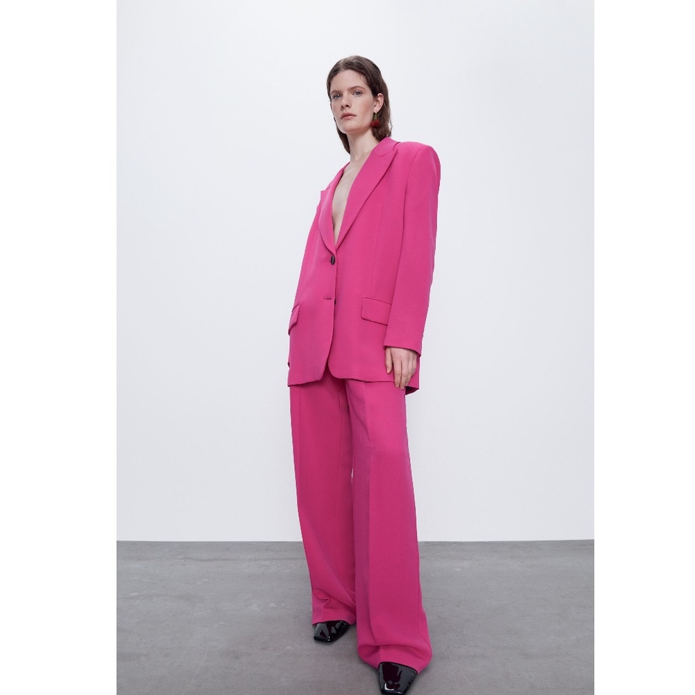 Zara pink oversized suit